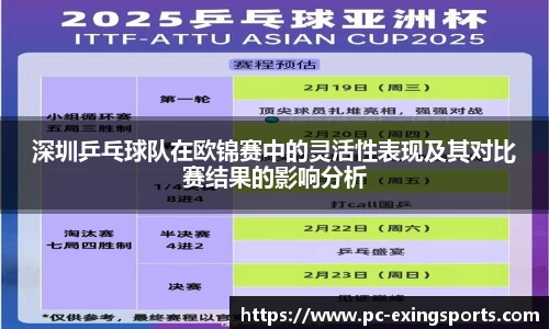 深圳乒乓球队在欧锦赛中的灵活性表现及其对比赛结果的影响分析